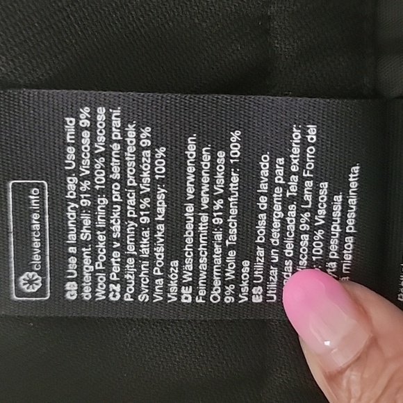 & Other Stories belted high rise tie bottom wool blend pants Sz 8 - Picture 8 of 10